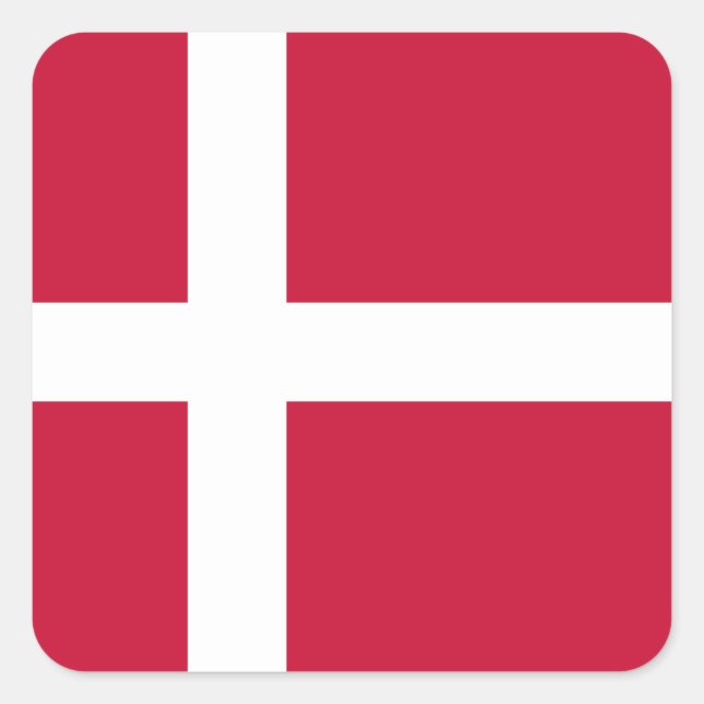 Denmark (Danish) Flag Square Sticker (Front)