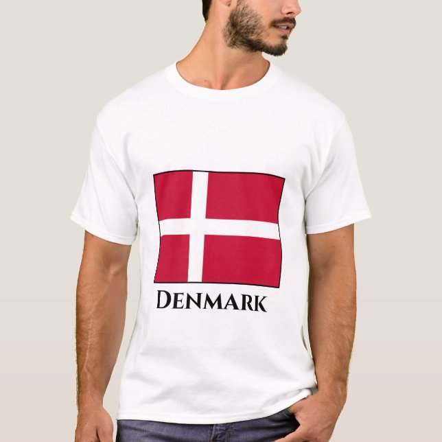 Denmark (Danish) Flag T-Shirt (Front)