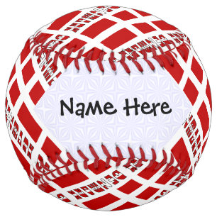 Denmark Danish Flag Tiled Personalised Softball