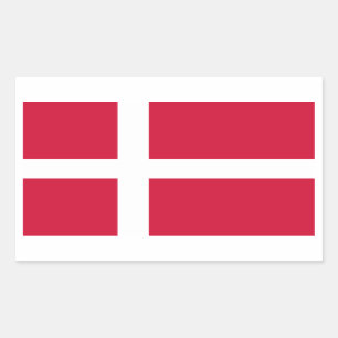 Denmark – Danish National Flag Rectangular Sticker