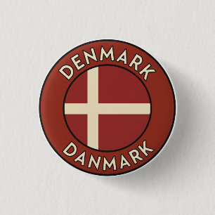 Denmark Danmark  3 Cm Round Badge