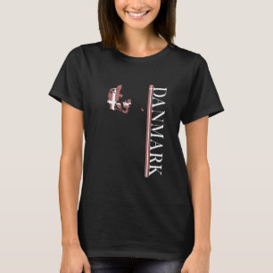 Denmark - Danmark Danish Dannebrog Flag - Map Souv T-Shirt