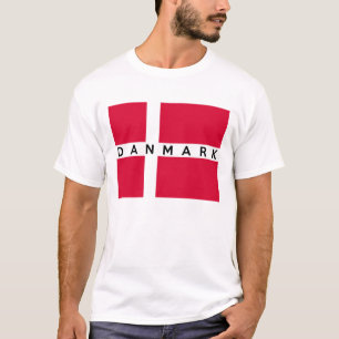 denmark danmark flag country danish text name T-Shirt