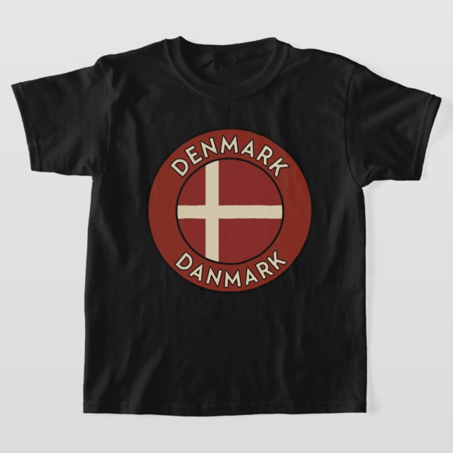 Denmark Danmark  T-Shirt (Laydown)