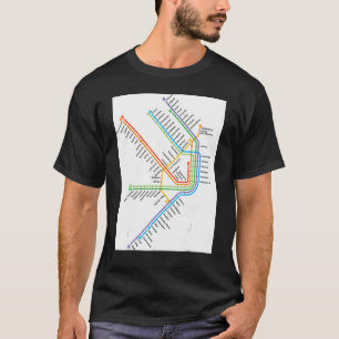 Denmark Danmark Train Map T-Shirt