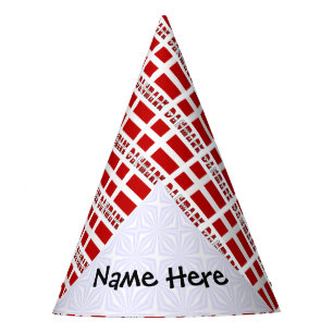 Denmark Dannebrog Tiled Personalised Party Hat