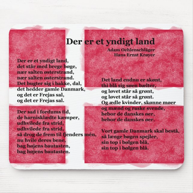 Denmark - Der er et yndigt land Mouse Mat (Front)