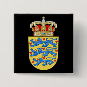 denmark emblem 15 cm square badge