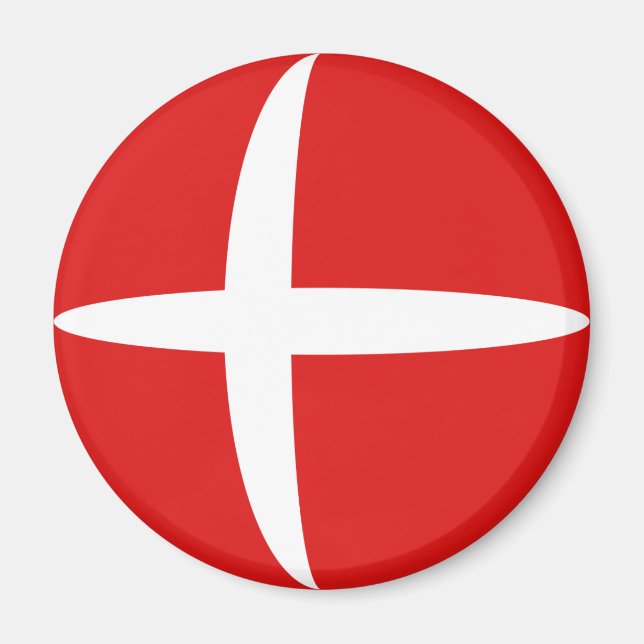 Denmark Fisheye Flag Magnet (Front)