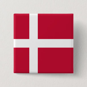 Denmark Flag 15 Cm Square Badge
