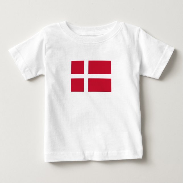 Denmark Flag Baby T-Shirt (Front)