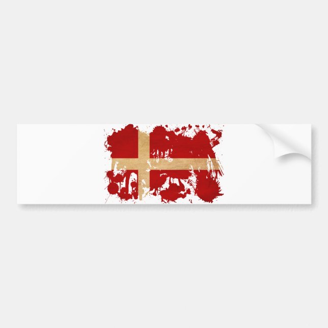 Denmark Flag Bumper Sticker (Front)