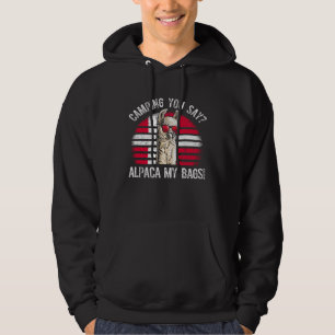 Denmark Flag Camping You Say Alpaca My Bags Hoodie