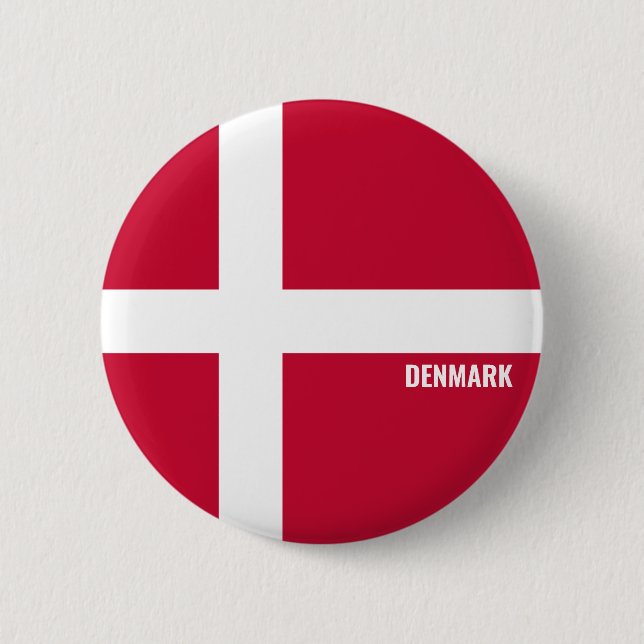 Denmark Flag Charming Patriotic 6 Cm Round Badge (Front)