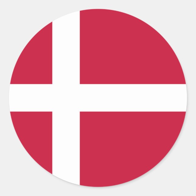 Denmark Flag Classic Round Sticker (Front)
