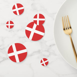 Denmark flag confetti