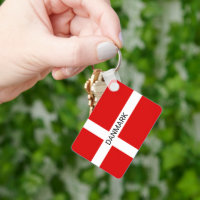 Denmark flag custom keychain gift