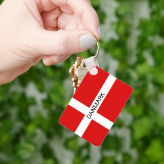Denmark flag custom keychain gift