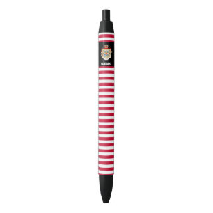 Denmark Flag Cute Patriotic Black Ink Pen