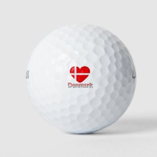 Denmark Flag Cutout Golf Balls