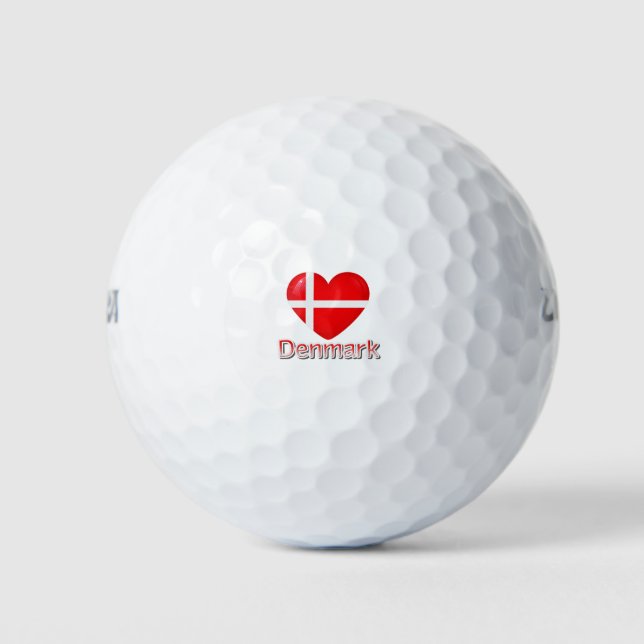 Denmark Flag Cutout Golf Balls (Front)