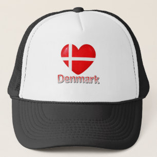 Denmark Flag Cutout Trucker Hat
