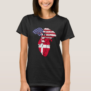 Denmark Flag Danish Danes Pride Heart T-Shirt