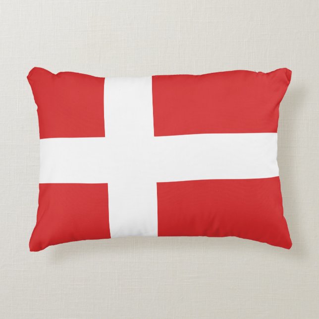 Denmark flag decorative cushion (Front)