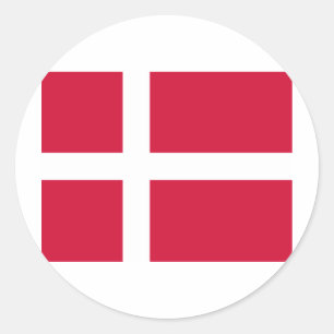 Denmark Flag Design Classic Round Sticker