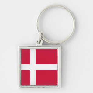 Denmark Flag DK Key Ring