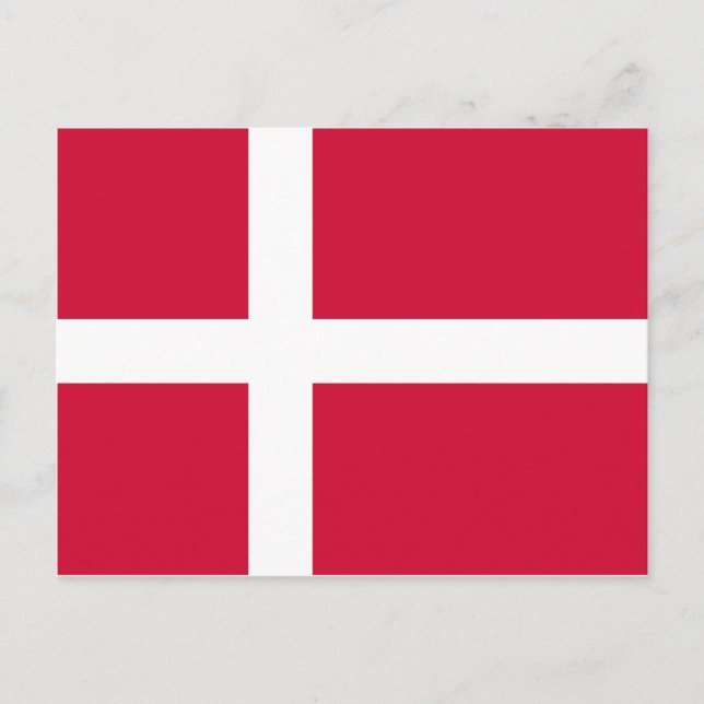 Denmark Flag DK Postcard (Front)