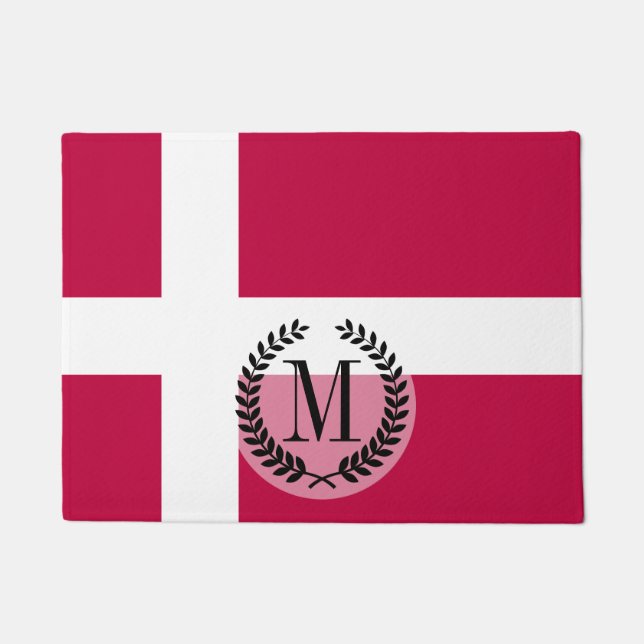 Denmark Flag Doormat (Front)