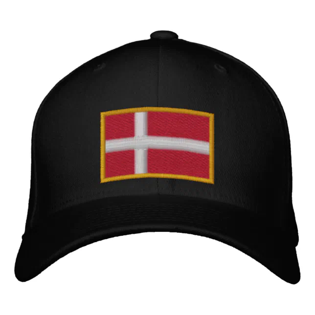 Denmark Flag Embroidered Hat | Zazzle