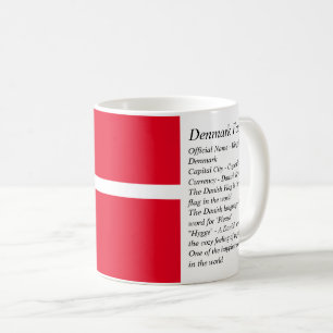 Denmark Flag & Fun Facts Coffee Mug