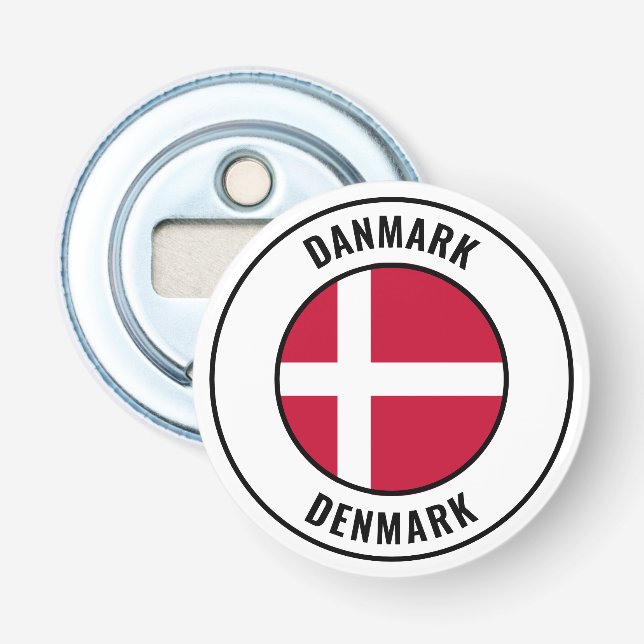 Denmark Flag Gorgeous Patriotic Bottle Opener (Front)