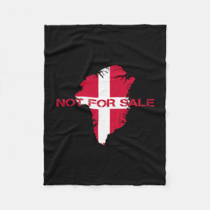 Denmark Flag Greenland Is Not For Sale Annex Green Fleece Blanket