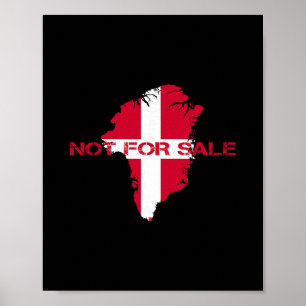 Denmark Flag Greenland Is Not For Sale Annex Green Poster