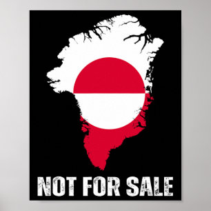 Denmark Flag Greenland Is Not For Sale Annex Green Poster