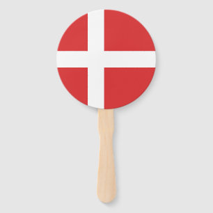 Denmark flag hand fan