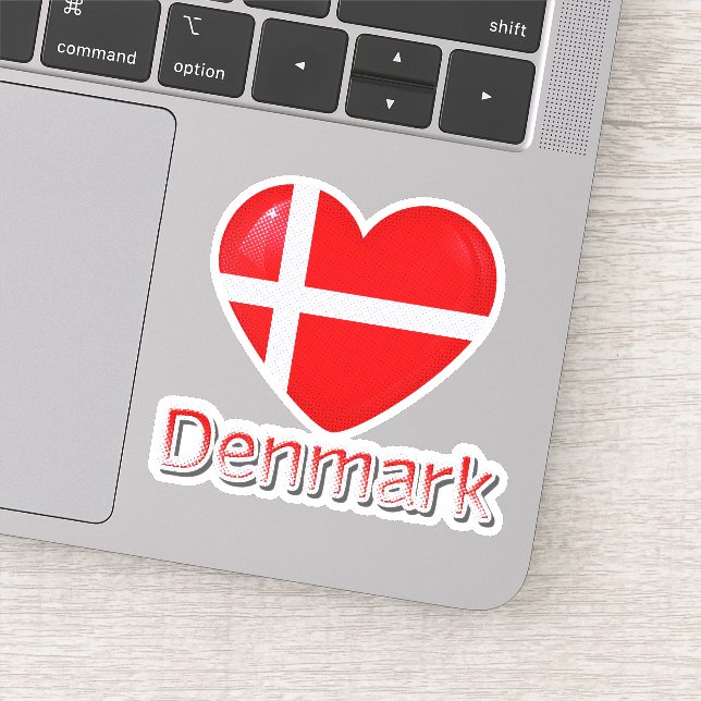 Denmark Flag Heart (Detail)