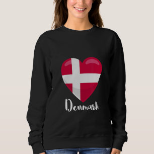 Denmark Flag Heart Dansk Proud Danmark Roots Danis Sweatshirt