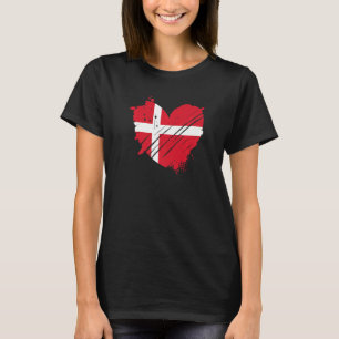 Denmark Flag I love Denmark It is in my DNA  for D T-Shirt