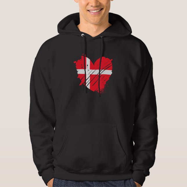 Denmark Flag I Love Denmark It Is In My Dna For Da Hoodie (Front)