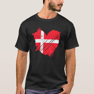 Denmark Flag I Love Denmark It Is In My Dna For Da T-Shirt