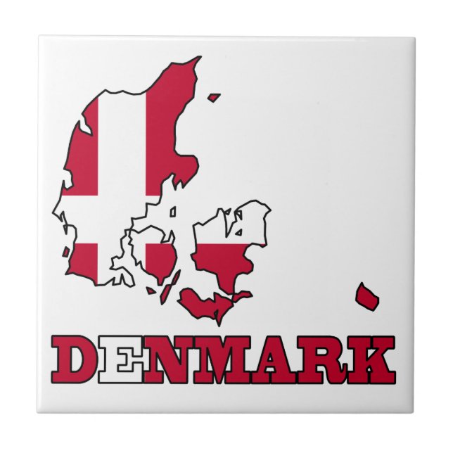 Denmark Flag in Map Tile (Front)