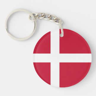 Denmark Flag Key Ring
