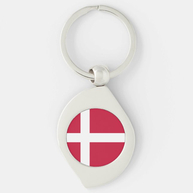 Denmark Flag Key Ring (Front)