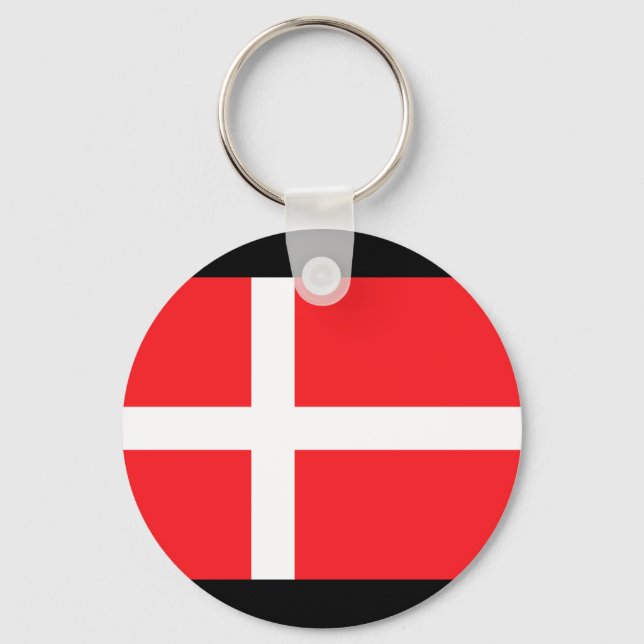 Denmark Flag Key Ring (Front)