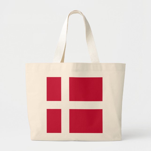 Denmark Flag Large Tote Bag (Front)