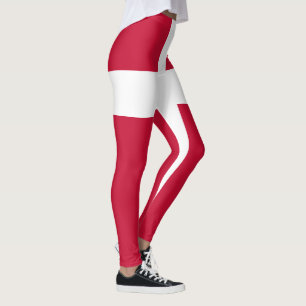 Denmark flag leggings